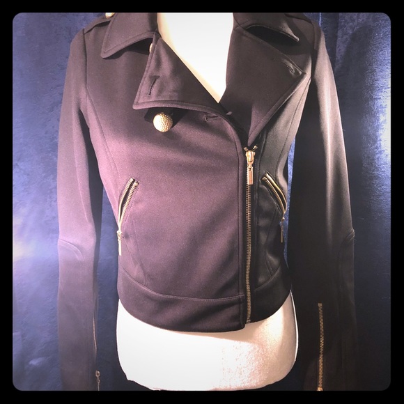 Bisou Bisou Jackets & Blazers - Bisou Bisou Light Black Moto jacket XS